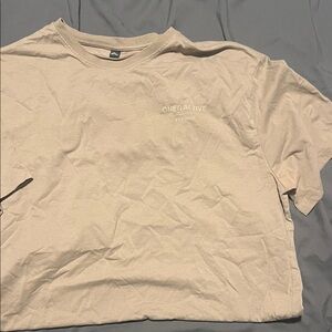 Oner Active Tan Crewneck Tee with Subtle Chest Logo